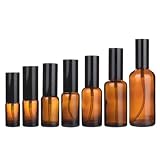 IOBIDDYS 5 piezas Botellas de Vidrio para Aceite Esencial de Dispensador Portátil Rellenable Frascos Vacíos para Viaje y Uso Casa