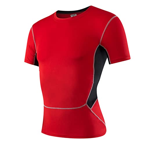 T-shirt compression hommes respirant manches courtes pour basketball intense