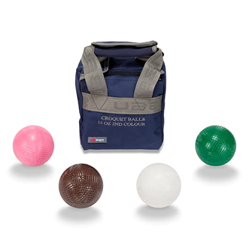Uber Games Composite Croquet Balls - 12oz 2nd Colours - Pink, White, Green, Brown