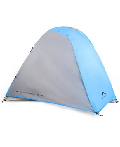 Image of 3 Person Camping Tent ET1100, Horizon Blue /Grey | Lightweight, Waterproof, Easy Setup, For Hiking Backpacking Trekking Festivals