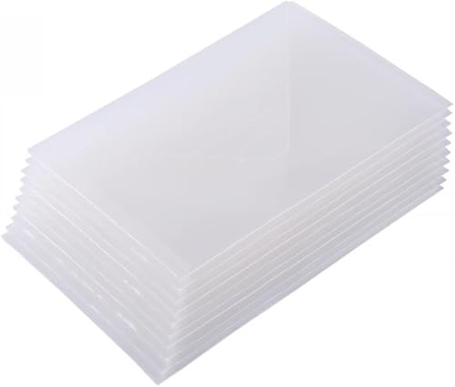 Miniatura 8 de Paquete de 10 bolsillos de almacenamiento de sellos y troqueles, sobres de almacenamiento de plástico de gran tamaño de 8.75 x 6 pulgadas, carpetas