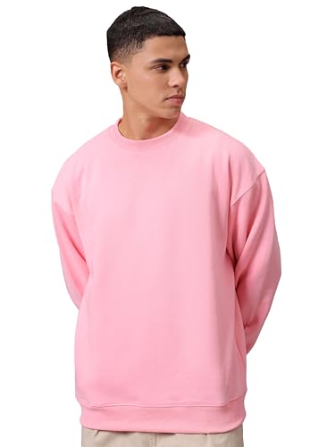 Image of The Indian Garage Co Men Oversized Solid Overhead Crewneck Sweatshirt