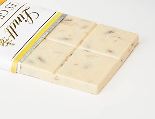 Lindt Les Grandes White Chocolate Bar With Sweet Caramelized Almond Pieces - a luxury chocolate bar, 150 g (Pack of 2)