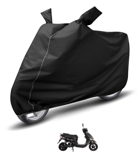 Image of Auto Hub Waterproof Scooty Cover Compatible with Hero Electric Photon Dustproof, UV Protection Two Wheeler Scooty Electric Photon Cover - Black