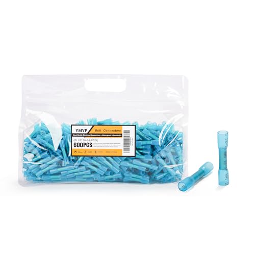 Connecteurs thermorétractables bleus 16-14 AWG pour réparer un circuit oxydé