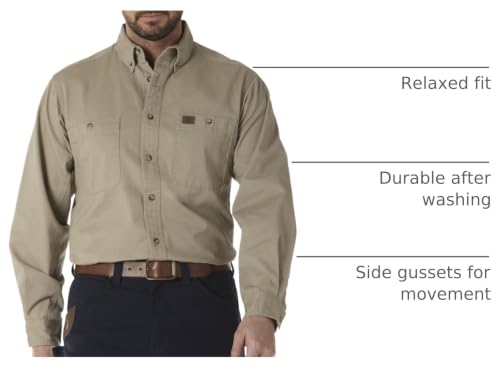 Image of Wrangler Riggs Workwear Men's Logger Twill Long Sleeve Work Shirt