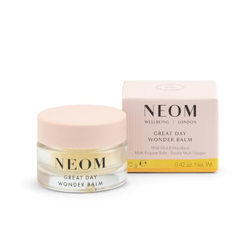 NEOM - Great Day Wonder Balm, 12g | Smoothing Moisture for Lips & Dry Skin | Wild Mint & Mandarin | Scent To Make You Happy