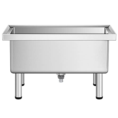 Évier de service au sol en acier inoxydable pour balai à franges et lavage