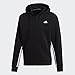 adidas Men's Must Haves 3-Stripes Full-Zip Hoodie Black/White Large