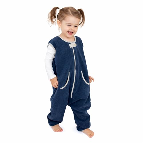 Baby Deedee Sleep Kicker - Toddler Sleep Sack with Feet 1.2 TOG, Walker Sleep Bag with Legs, Fleece Wearable Blanket for Kids, Footed Sleep Sack, 2T-4T, Navy