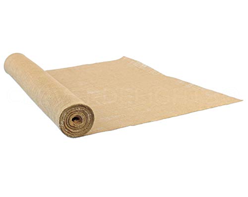 Premium 24-Inch Jute Burlap Roll – 10 Yards of Durable, Finished Edge Fabric for Home Décor and Crafting