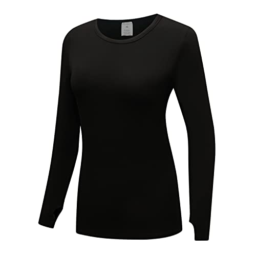 OThread & Co. Women's Long Sleeve T-Shirt Comfy Thumb Hole Shirts Basic Stretch Layer2