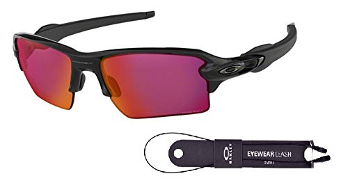 Oakley Flak 2.0 XL OO9188 918891 59M Polished Black/Prizm Field Sunglasses For Men+BUNDLE with Oakley Accessory Leash Kit
