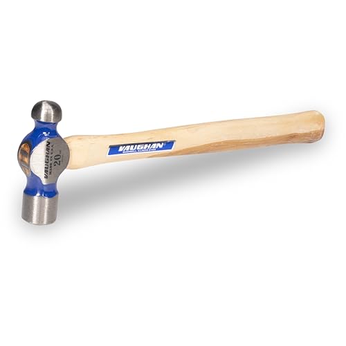 VAUGHAN Ball Pein Hammer, 20 oz, Hickory handle, American high carbon steel, TC120, VN15630