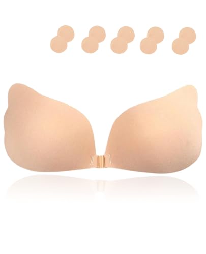 BTkviseQat Reggiseno Invisibile Reggiseno Adesivo Coppe Adesive Seno Push Up Riutilizzabile Silicone Adesivo Push Up Sticky Bra Traspirante Invisibile Reggiseni Senza Spalline con Copricapezzoli