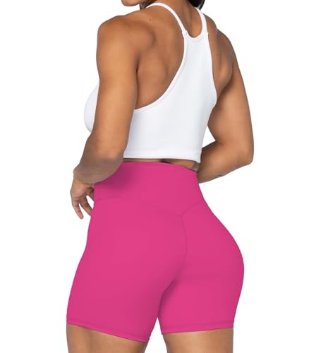 Image of Sunzel 25.4 cm Biker Shorts for Women with Pockets, High Waist Yoga Workout Shorts, 10 Inch Black, 2 Pieces
