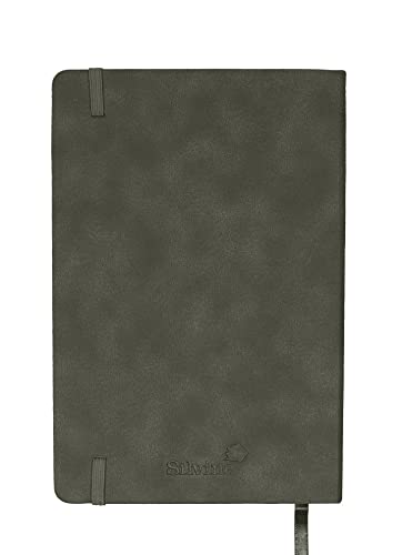 Silvine A5 Executive Hardback Notebook / Journal Grey. 160 Lined Pages of 90gsm Premium Ivory Paper - Image 2