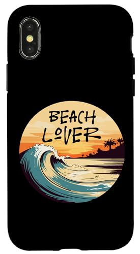 Custodia per iPhone X/XS Beach Lover Summer Vibes Vacanza Stagione Retro Estate