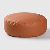 Tissu de haute qualité : nos repose-pieds ronds sont fabriqués en cuir PU souple, imperméable, résistant à l'huile et imperméable. Il est facile d'essuyer l'ancien et il sera comme neuf. Coutures de précision, non seulement durables, mais aussi avec un beau design de texture.