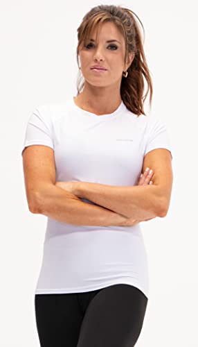 DEVOPS 3 Pack Women's Compression Shirt Dry Fit Short Sleeve Running Athletic T-Shirt Workout Tops4