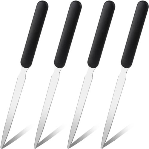 4 Stück Brieföffner, Edelstahl Hand Umschlag Slitter, Leichtes offenes Buchstabenmesser, Brieföffner für Büro Zuhause Schulbedarf