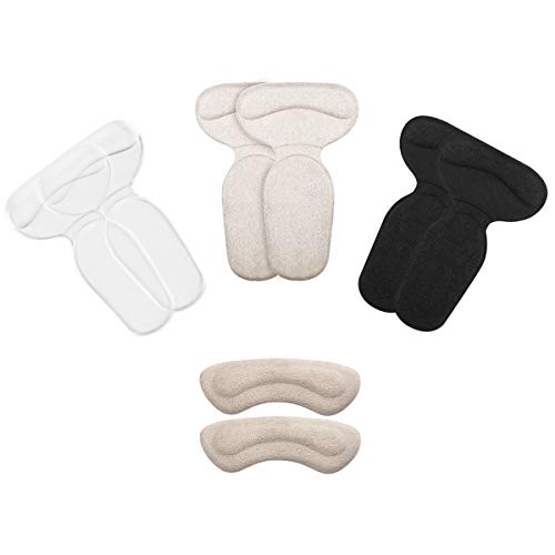 PHILORN Coussinets de Talon 3 paires Auto-adhésif Inserts Chaussures Doublure de Hauts pour Hommes Femmes Chaussure Lâche Soulagement de La Douleur Empêcher le Glissement L'ampoule Frottement Cal