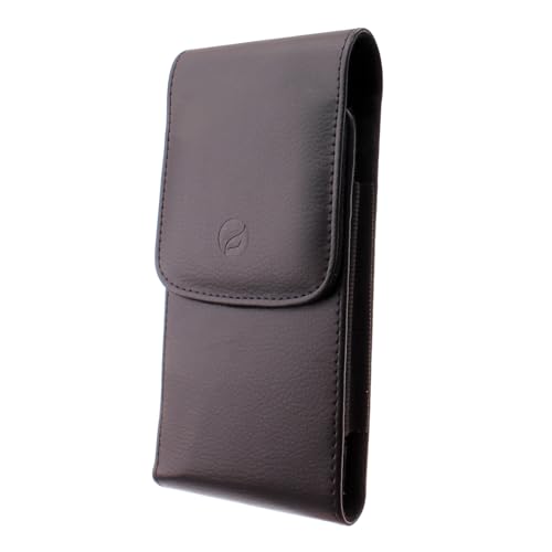 Leather Case Belt Clip for Compatible with AT&T Propel 5G Phone - Holster Cover Carry Pouch with Loops Protective