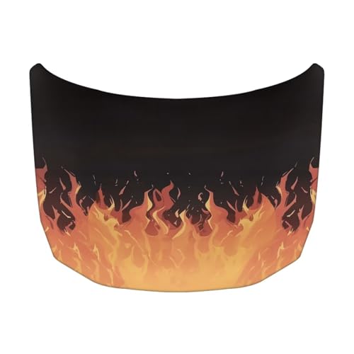 Image of Bonfire Printed Car Hood Cover Protector 59x39 Inch Waterproof Auto Hood Wraps Auto Banner Automotive Exterior Accessories for Compact Sedans SUV Trucks