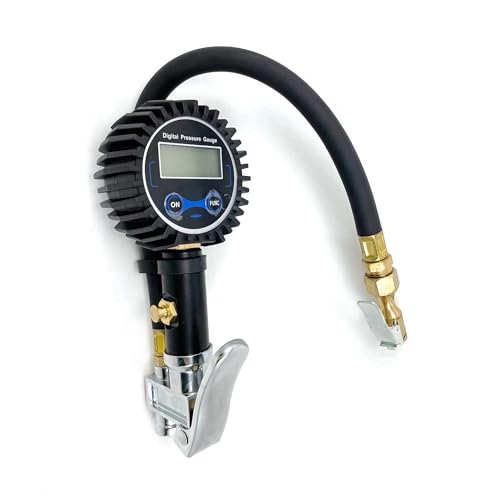 Image of DYNAMIC POWER Pro-Grade Digital Tire Pressure Gauge - Dual Color LCD for Day /Night Clarity, 200 PSI Heavy-Duty, 1 /4 inch NPT | Precision Tool for Automotive Pros, Trucks & DIY