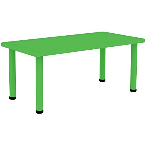 Image of Little Fingers Intra Kids Table School Study Table Without Chairs - Rectangle Toys For Play School - Plastic, 60 X 120 X 20 Cm
