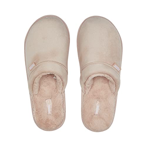 PUMA Women's Fluff Slide Sandals, Black-White, 64