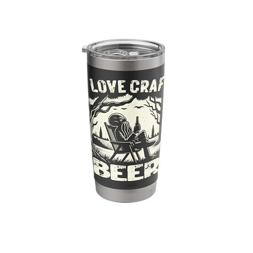 Cthulhu I Love Craft Beer, Cosmic Horror Home Brew Stainless Steel Insulated Tumbler
