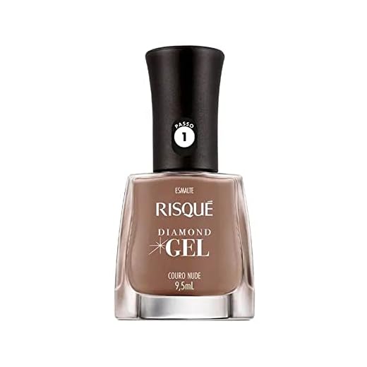Esmalte Risqué Diamond Gel Couro Nude Cremoso 9, 5ml, Risqué, COURO NUDE