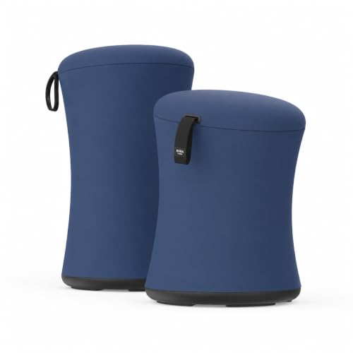 Image of TopJob Boba Chair Stylish Ergonomic Active Wobble Stool, ADHD Chair, Improves Posture and Focus, Ergonomic with Height Adjustable Stool for Adults Children for Home Office (Indigo)