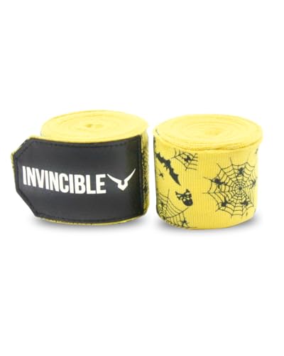 Image of Invincible Mexican Style Semi-Stretch Hand Wraps (Yellow Bat Spider, 2.5 Meter)
