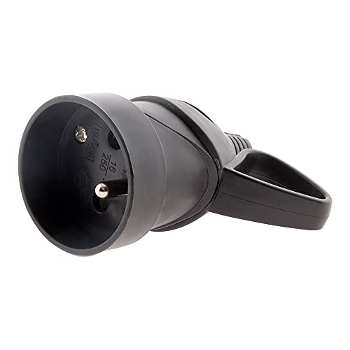 Zenitech-Fiche femelle anneau -16A 2P+T - Noir - Zenitech