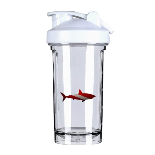Vintage Shark Scuba Dive Flag 18 Ounce Shaker Cup,Fashion Theme Pattern Shaker Bottle Leak-proof Workout Shake Bottles 500ML/18 oz Perfect for Pre Workout White 0