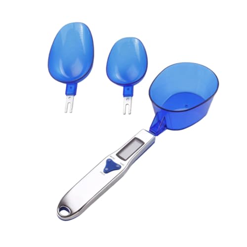 WEKADRIN Báscula Digital Cuchara Azul con Pantalla LCD para Medir Ingredientes Azúcar Precisión Cocina