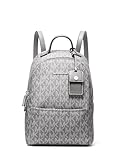Michael Kors Sable Extra Small Covertible Messenger Backpack, Silver-Tone Hardware/Tonal MK Signature Nylon/Storm