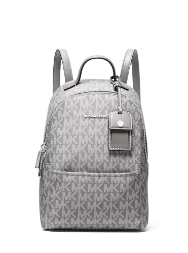 Michael Kors Sable Extra Small Covertible Messenger Backpack Silver-Tone Hardware/Tonal MK Signature Nylon/Storm