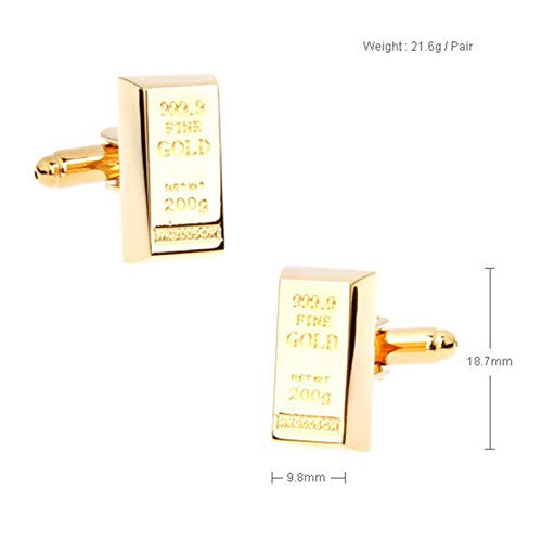 Mancuernillas Daesar para camisa en color dorado miniatura 5
