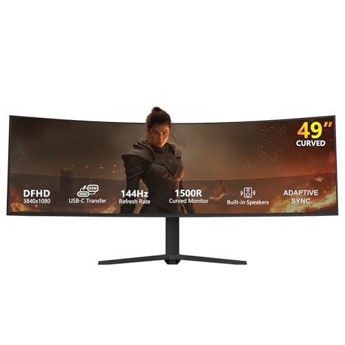 15 Best 49-Inch Super Ultrawide Monitors for Mac in 2025: The Ultimate Guide 23 Vandossy 49” Curved Gaming Monitor, USB-C 65W, 144Hz Ultrawide, Built-in