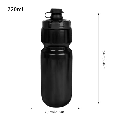 Botella de agua para ciclismo de 720ml con gran diámetro de silicona 6