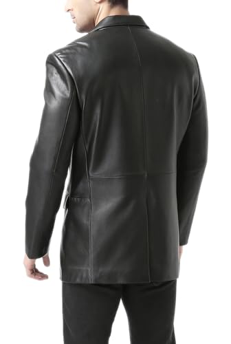 BGSD Men Liam 3-Button Leather Blazer Sport Coat Jacket (Also available in Big and Tall and Short)4