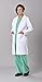 Medline Women's Lab Coat, Full Length, 5-Button Front with Long Sleeves, 3 Functional Pockets & Reinforced Pen Pocket, Professional Medical Coat for Women, White, 2XL, 1 Count
