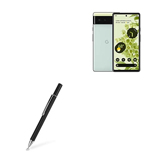 BoxWave Stylus Pen Compatible with Google Pixel 6 - FineTouch Capacitive Stylus, Super Precise Stylus Pen for Google Pixel 6 - Jet Black