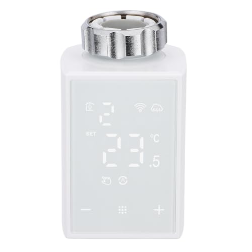 Wengart Valvola per radiatore WiFi WG358, 2,4 GHz, app Tuya, TRV programmabile per la regolazione della temperatura in più stanze, termostato compatibile con Alexa Google Home