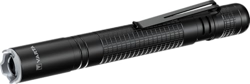 VARTA Taschenlampe LED inkl. 2x AAA Batterien, Aluminium Light F10 Pro Leuchte, Lampe mit drei Leuchtmodi, Taschenleuchte mit Aluminiumgehäuse, texturiertem Griff, stoßfest
