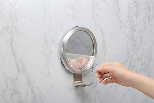 Ettori Shower Mirror Fogless, Shaving Mirror for Shower with Razor Holder & Powerful Lock Suction - Thumbnail 6