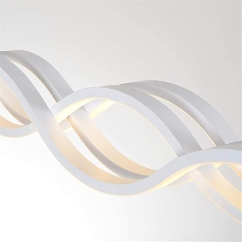 Lampe suspendue LED ondulée pour dîner chaleureux - Lustre de table à manger modulable - 6